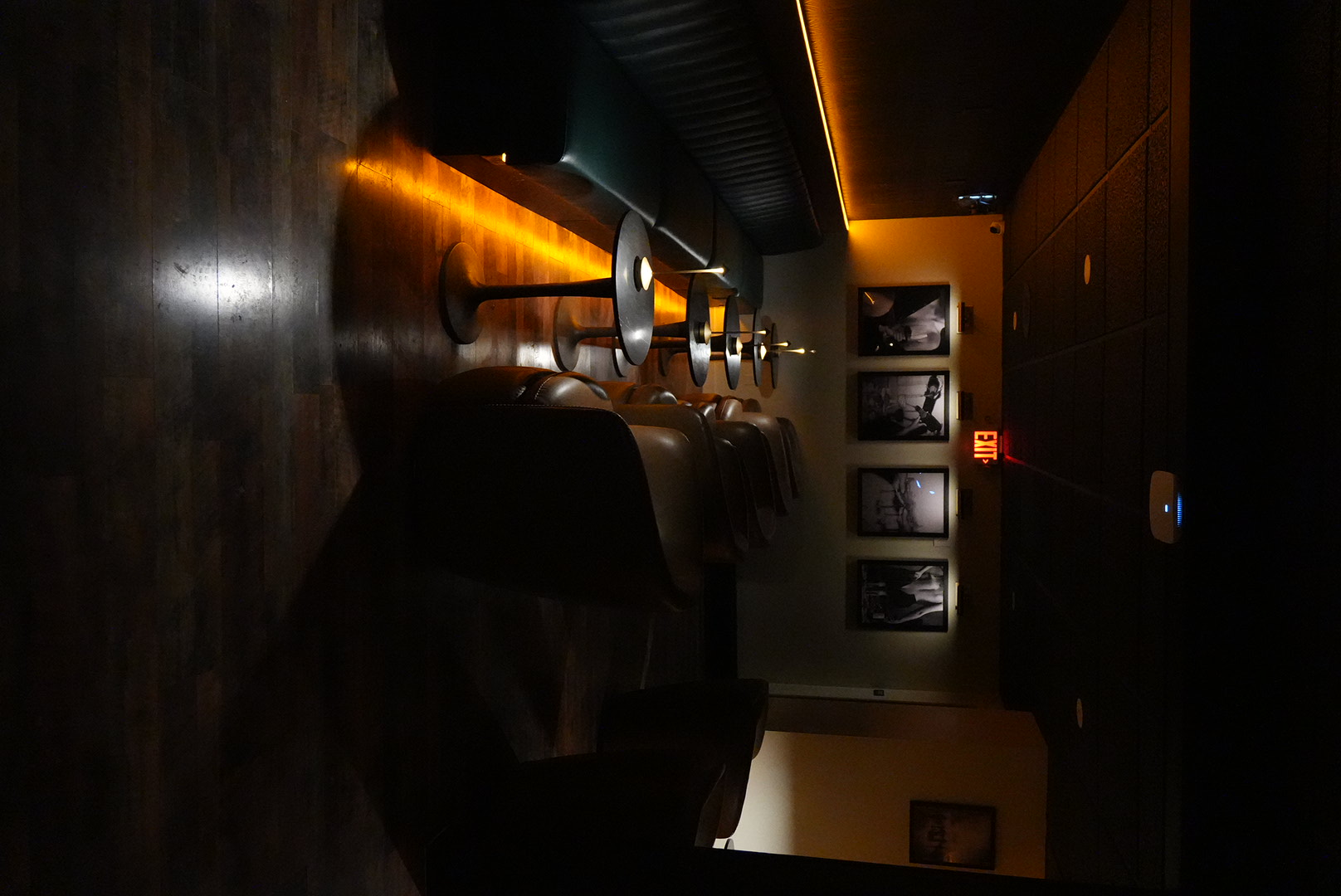 LVL banquette seating with candlelight